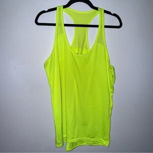 Xersion women’s size XL racer back tank top neon yellow green